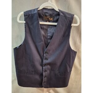 Tessori Men's Dress Vest 38S Navy (L1895)